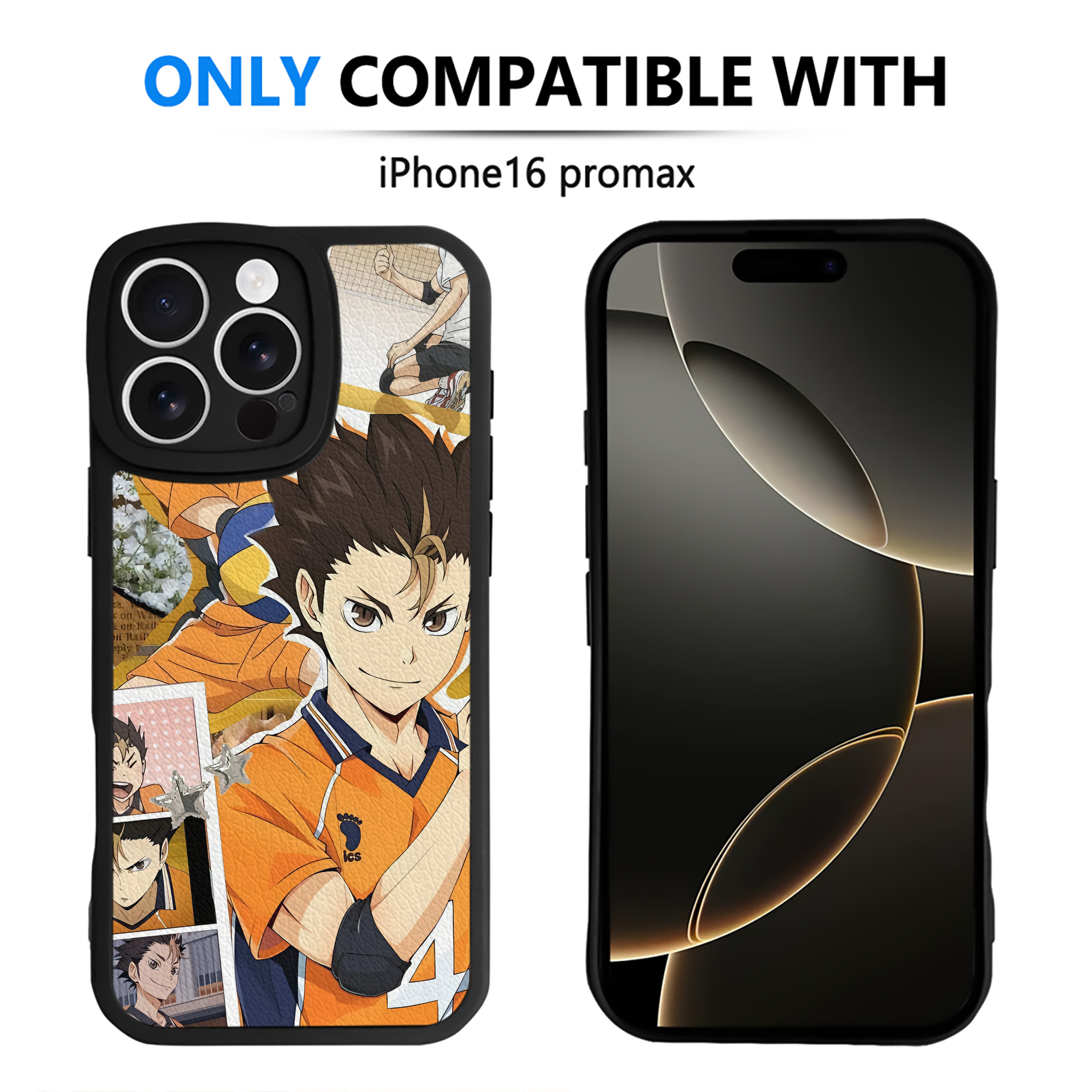 （画像用） ハイキュー!! Haikyu!! 【iPhone 16シリーズ対応】シリコンスマホケース（レザー調） 材質：シリコン
